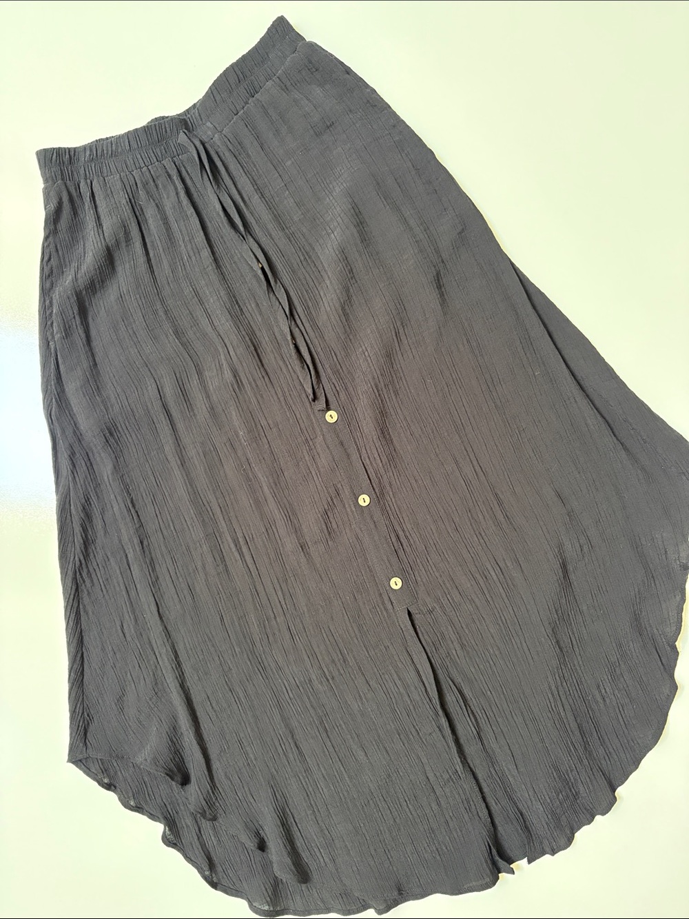 Halara Women's High Waisted Drawstring Pocket Flowy Midi Casual Skirt - Picture 5 of 8
